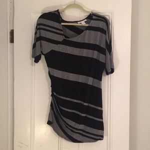 Jessica Simpson maternity gray striped shirt